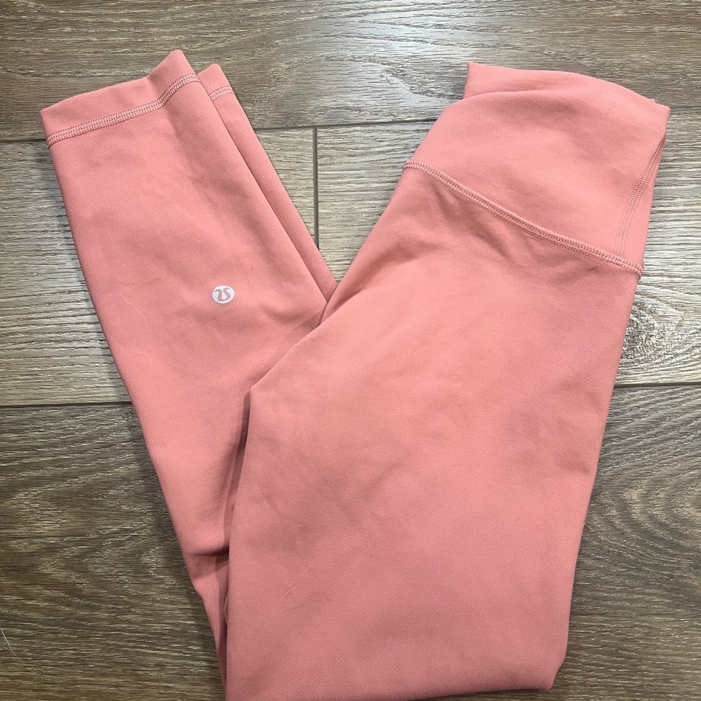 LuluLemon Wunder Train High-Rise Crop Legging Sz 4 Blush Pink